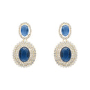 Etnico Stylish Design Crystal Diamond Necklace & Earrings Jewellery Set for Women (IJ394MO)