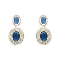 Etnico Stylish Design Crystal Diamond Necklace & Earrings Jewellery Set for Women (IJ394MO)