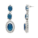 Etnico Silver Plated Stylish Design Crystal Diamond Necklace With Earrings & Maang Tikka Jewellery Set for Women (IJ397ZMO)