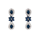 Etnico Silver Plated Traditional Stone Design Necklace Set with Earrings & Maang Tika for Women (IJ398ZBl)