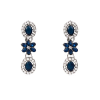 Etnico Silver Plated Traditional Stone Design Necklace Set with Earrings & Maang Tika for Women (IJ398ZBl)