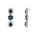 Etnico Silver Plated Traditional Stone Design Necklace Set with Earrings & Maang Tika for Women (IJ398ZBl)