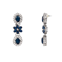 Etnico Silver Plated Traditional Stone Design Necklace Set with Earrings & Maang Tika for Women (IJ398ZBl)