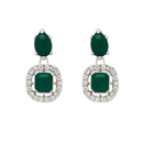 Etnico Silver Plated Traditional Stone Design Necklace Set with Earrings & Maang Tika for Women (IJ399ZG)