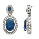 Etnico Silver Plated Stylish Design Crystal Diamond Necklace With Earrings & Maang Tikka Jewellery Set for Women (Silver Montana)