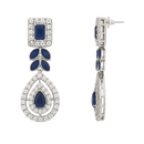 Etnico Silver Plated Elegant Leaf Motif Necklace Set with Earrings & Maang Tika for Women (IJ402ZMo)