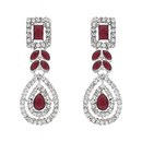 Etnico Silver Plated Elegant Leaf Motif Necklace Set with Earrings & Maang Tika for Women (IJ402ZWi)