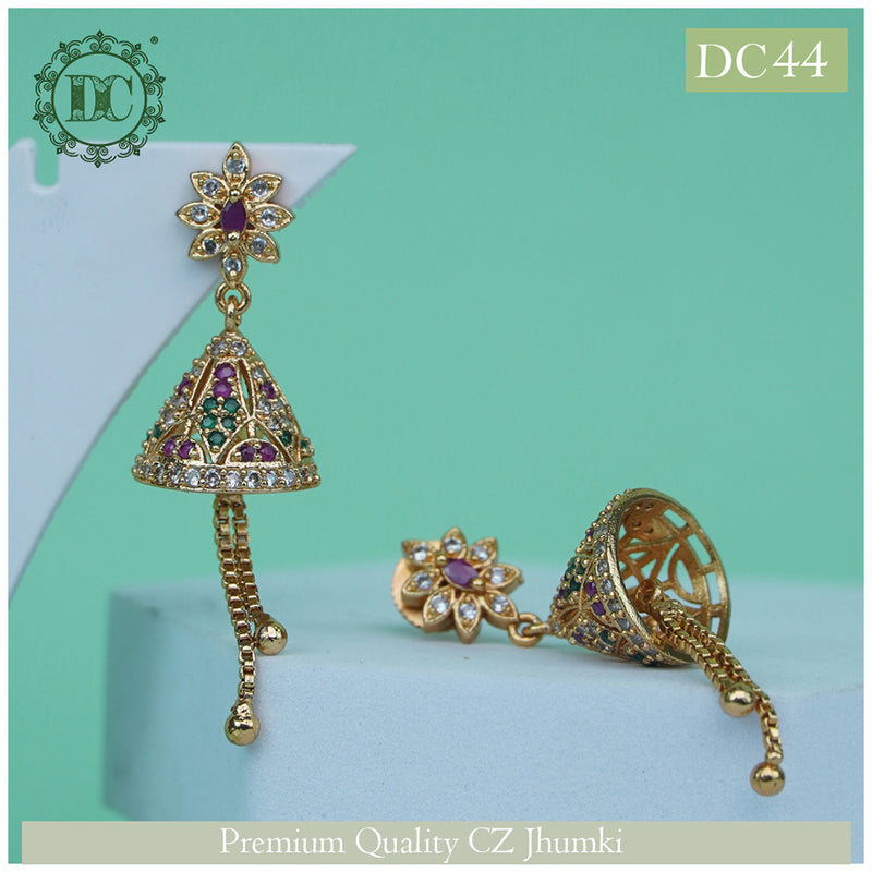 Diksha Collection Gold Plated Jhumki Earrings