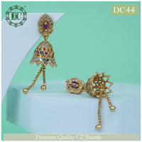 Diksha Collection Gold Plated Jhumki Earrings