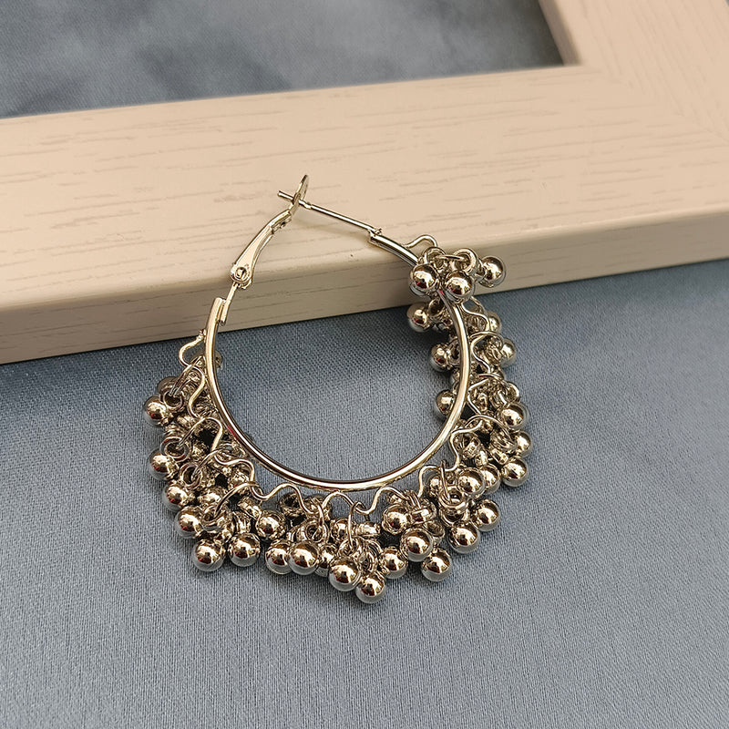 Viky Silver Plated Hoop Earrings