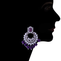 Etnico Silver Plated Traditional Pearl Kundan Studded Choker Jewellery Necklace Set with Maang Tikka for Women (K7218ZPu)