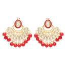 Etnico Gold Plated Traditional Kundan & Pearls Choker Necklace Set Gift for Women & Girls(K7228R)