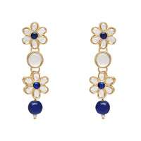 Etnico Gold Plated Traditional Kundan Choker Necklace & Earring Ethnic Jewellery Set Gift for Women & Girls(K7229Bl)