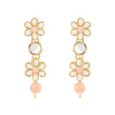 Etnico Gold Plated Traditional Kundan & Pearls Choker Necklace & Earring Ethnic Jewellery Set for Women & Girls(K7229Pe)