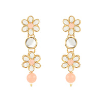 Etnico Gold Plated Traditional Kundan & Pearls Choker Necklace & Earring Ethnic Jewellery Set for Women & Girls(K7229Pe)