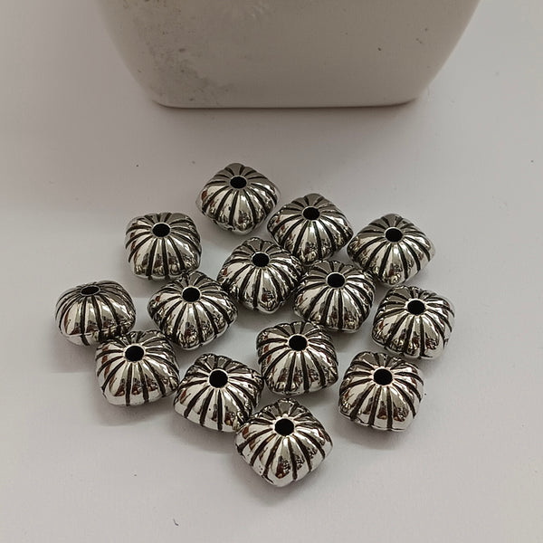 Kriaa Silver Plated Beads for Art ,Craft ,Beading DIY Kit And Jewellery Making