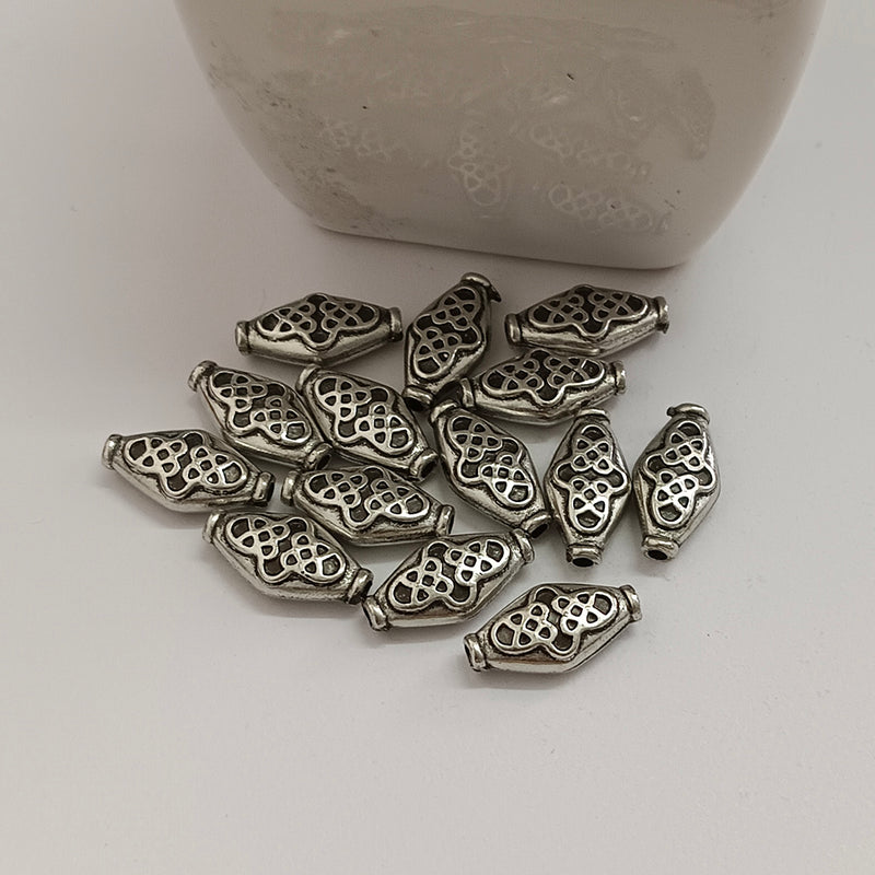 Kriaa Silver Plated Beads for Art ,Craft ,Beading DIY Kit And Jewellery Making