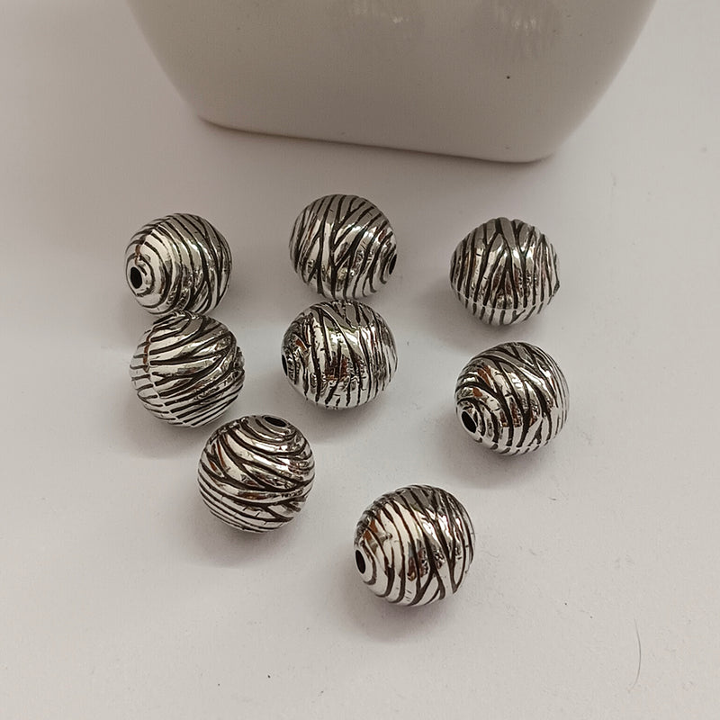 Kriaa Silver Plated Beads for Art ,Craft ,Beading DIY Kit And Jewellery Making