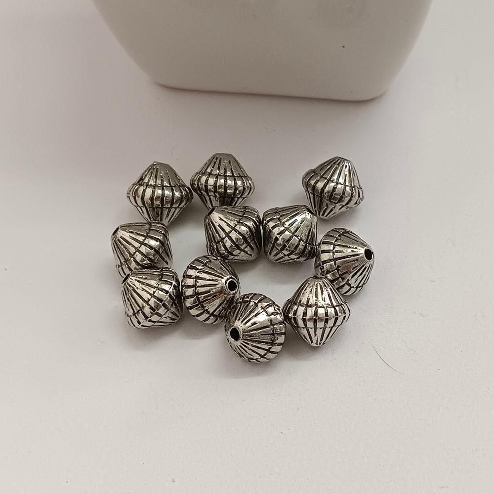 Kriaa Silver Plated Beads for Art ,Craft ,Beading DIY Kit And Jewellery Making