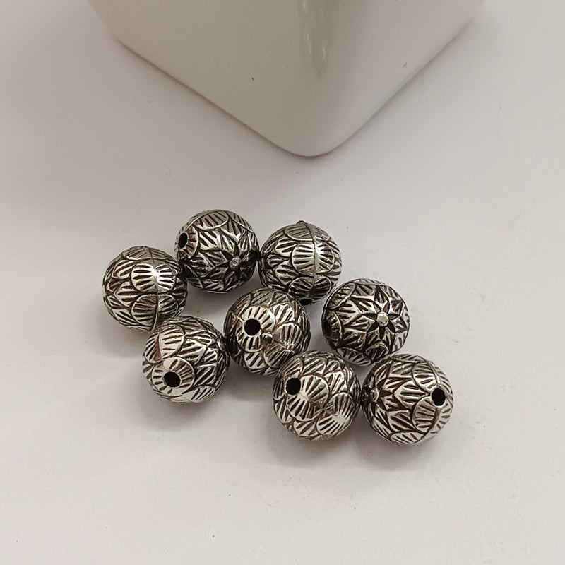 Kriaa Silver Plated Beads for Art ,Craft ,Beading DIY Kit And Jewellery Making