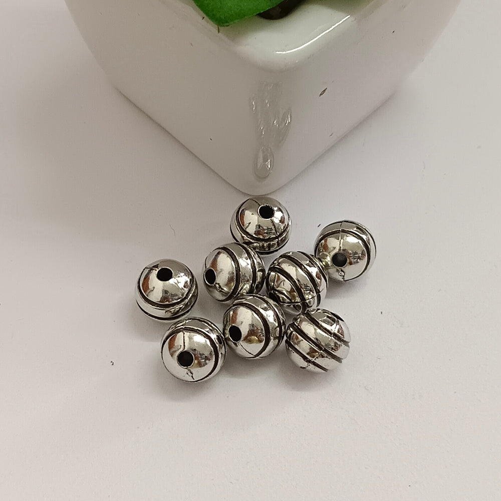 Kriaa Silver Plated Beads for Art ,Craft ,Beading DIY Kit And Jewellery Making