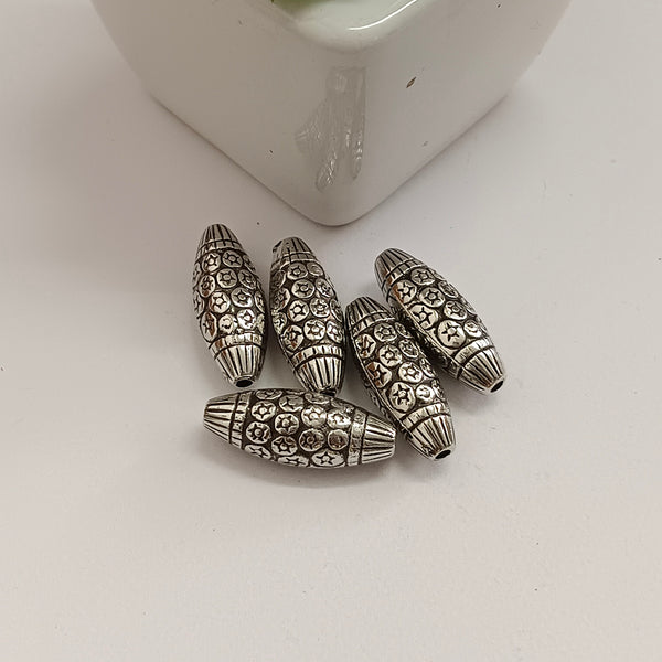 Kriaa Silver Plated Beads for Art ,Craft ,Beading DIY Kit And Jewellery Making