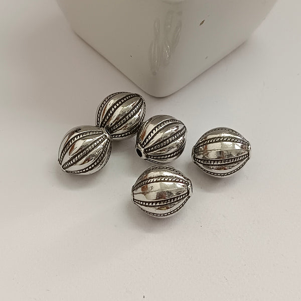 Kriaa Silver Plated Beads for Art ,Craft ,Beading DIY Kit And Jewellery Making