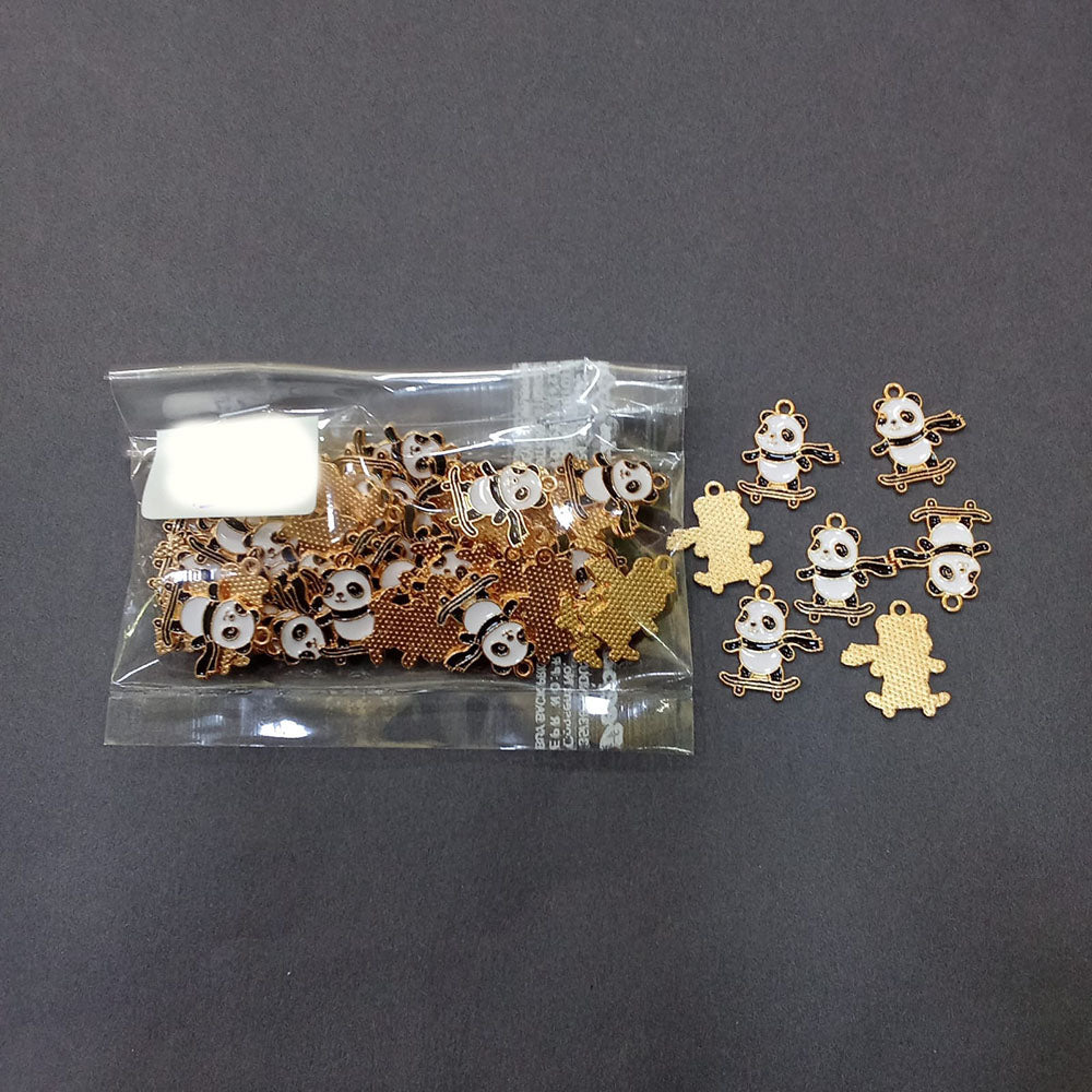 Kriaa Beads Delicate Panda Shape Charm Pendant for Daily & Party Wear