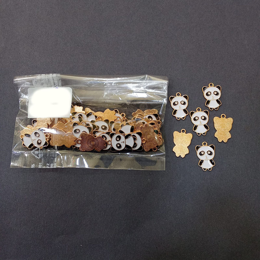 Kriaa Beads Delicate Panda Shape Charm Pendant for Daily & Party Wear