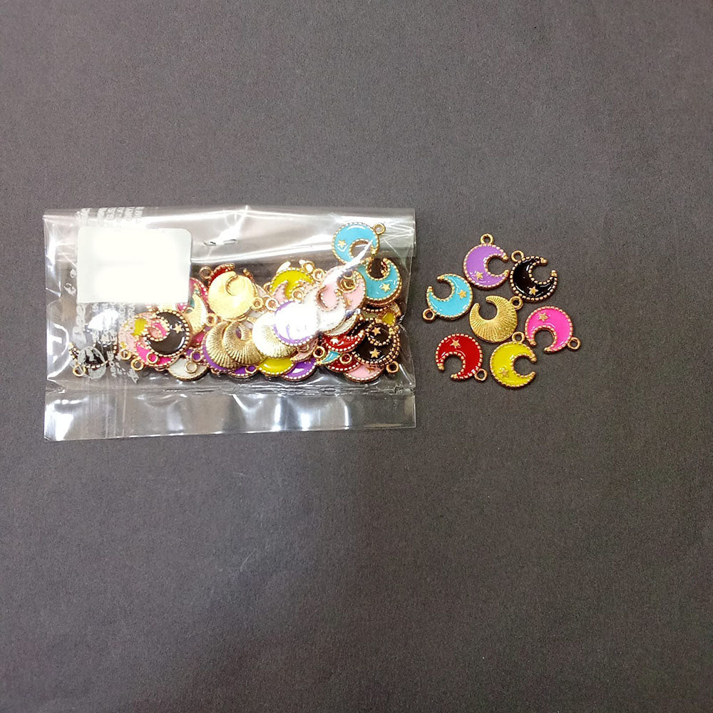 Kriaa Beads Delicate Half-Moon Shape Pendant for Jewelry & Accessories Making