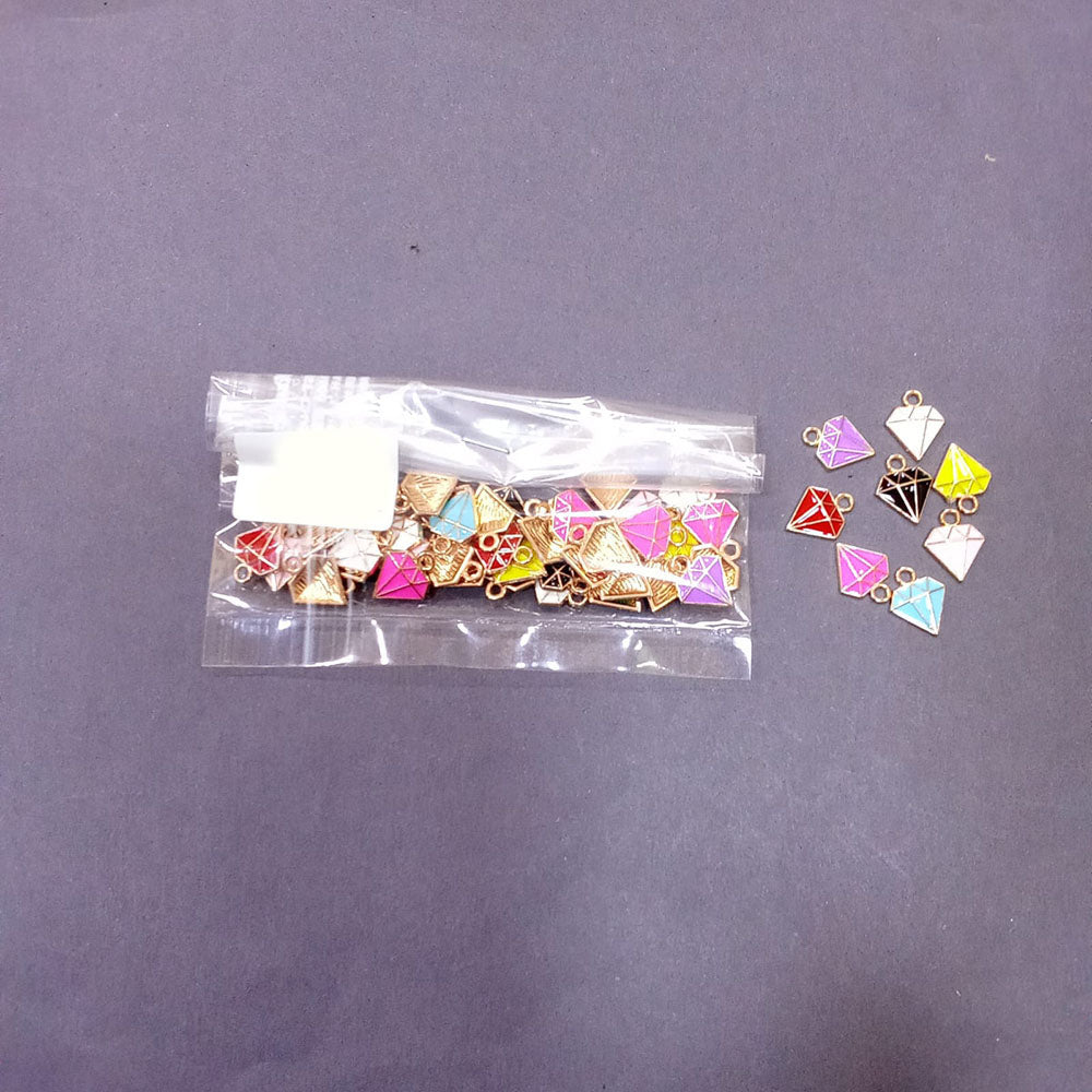 Kriaa Beads Cute Diamond Shape Pendant for Jewelry & Accessories Making