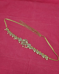 LAFZ  Multi-Stone Ethnic Waist Belt with Pearl Droplets