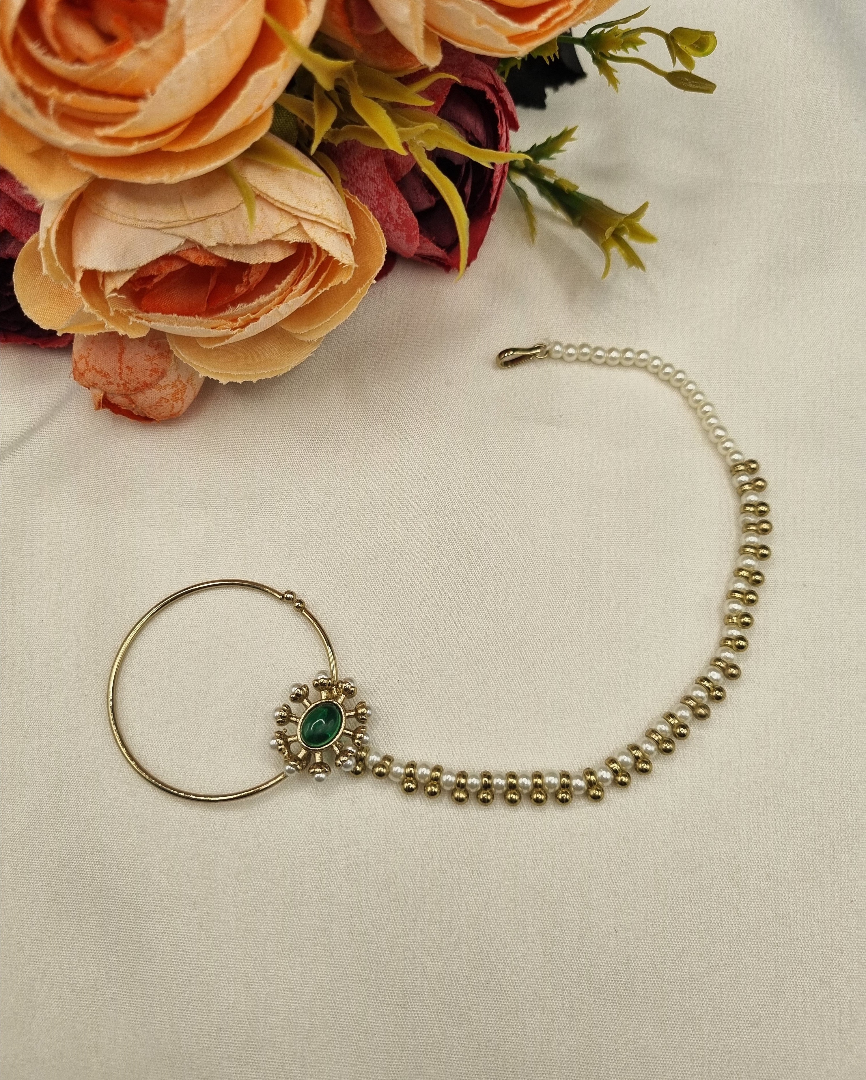 LAFZ  Heritage Oval Cabochon Nose Ring - KDNT8