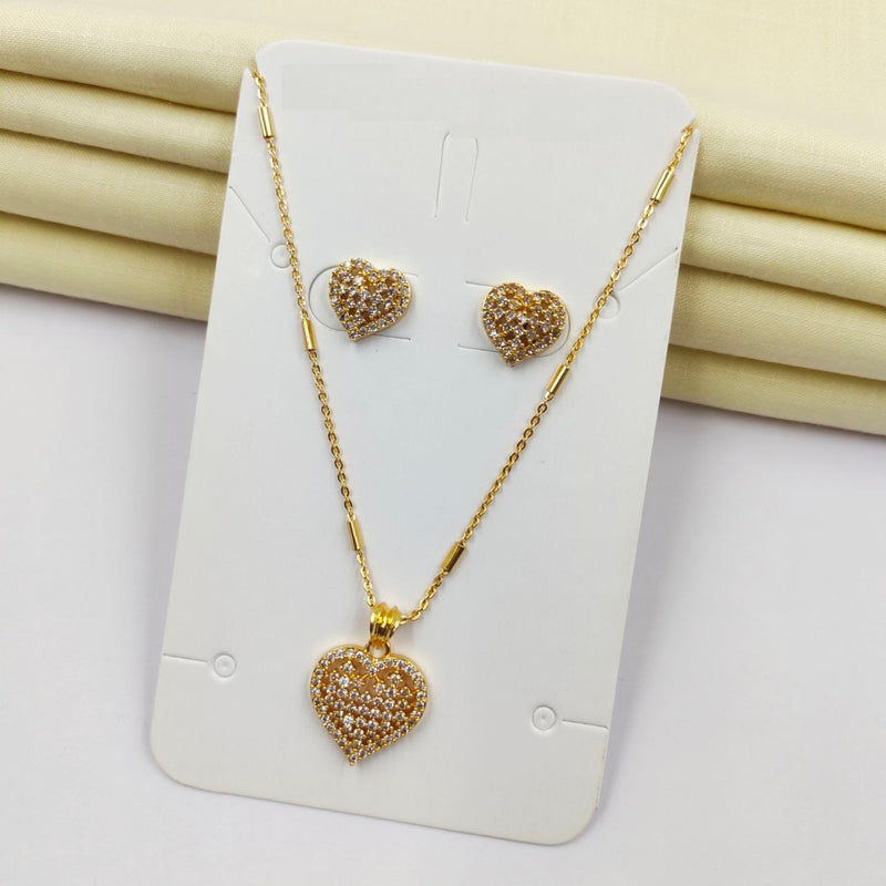 AV Universal Gold Plated Fancy AD Pendant Set