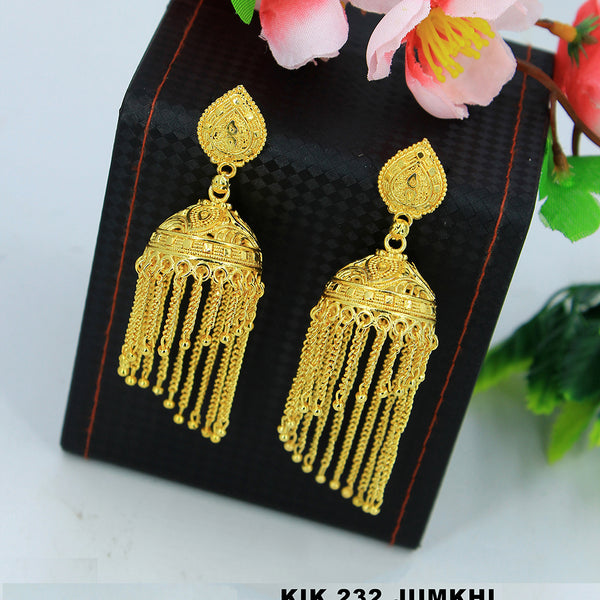 Mahavir Gold Plated Jhumki Earrings