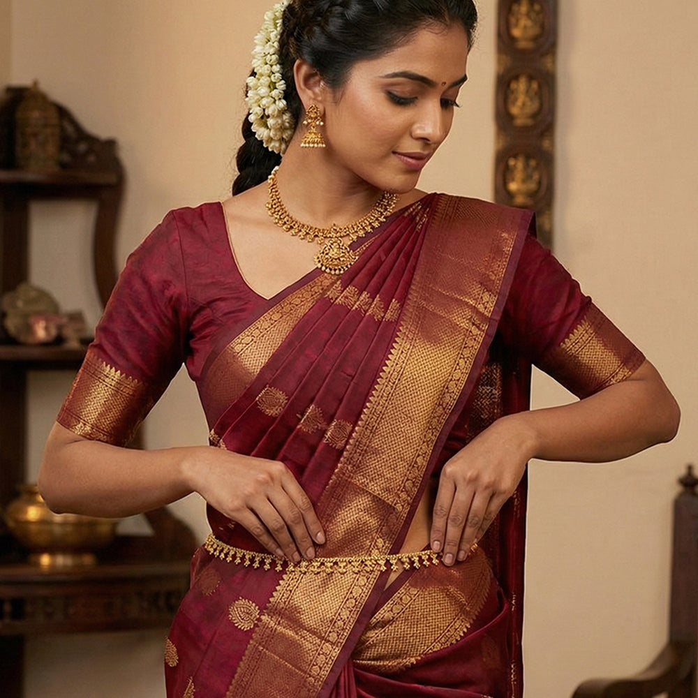 Js Fashion Premium High Gold Kundan Stone Traditional Kamarbandh