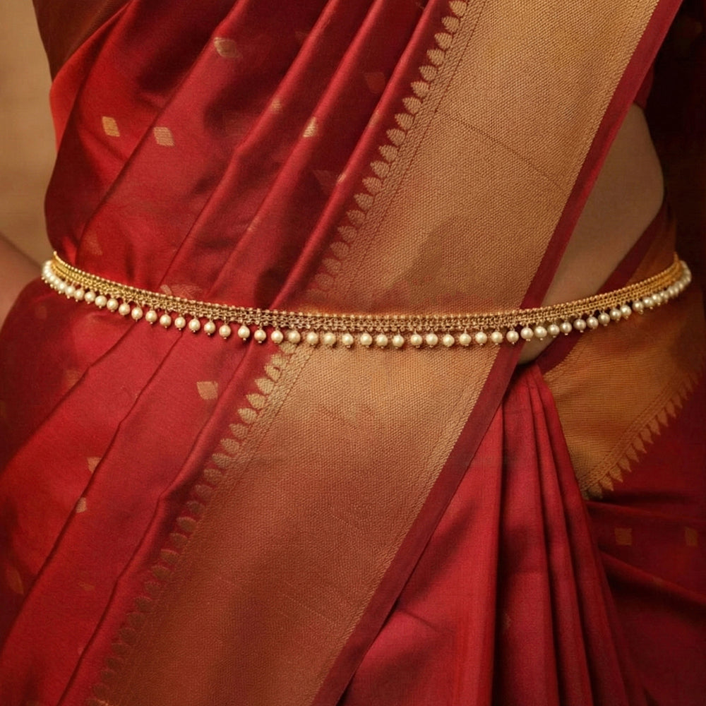 Js Fashion Premium High Gold Pearl Traditional Kamarbandh