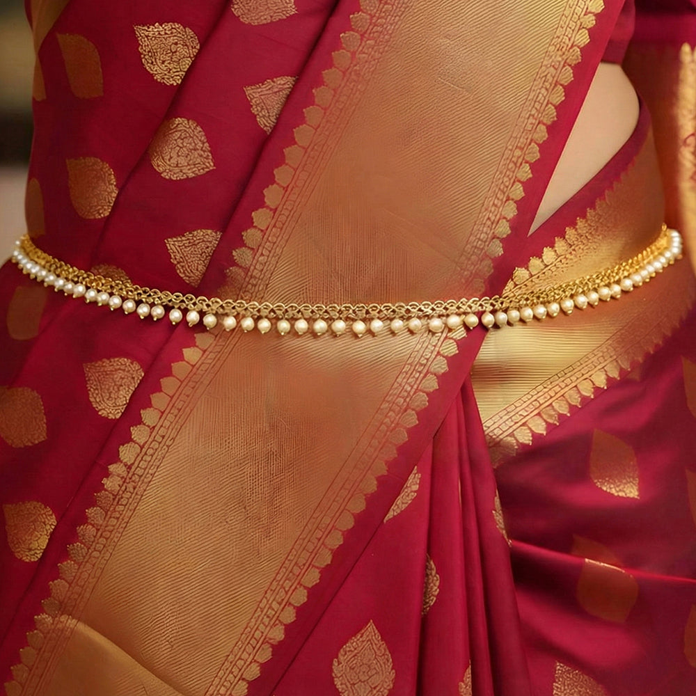 Js Fashion Premium High Gold Pearl Traditional Kamarbandh