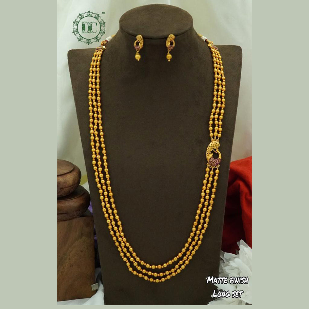 Diksha Collection Matte Finish Long Necklace Set