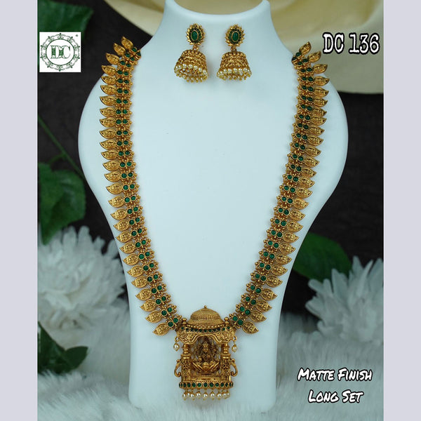 Diksha Collection Gold Plated Long Necklace Set