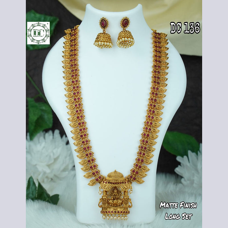 Diksha Collection Gold Plated Long Necklace Set