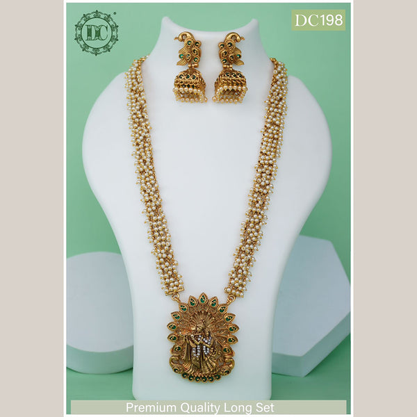 Diksha Collection Gold Plated Long Necklace Set