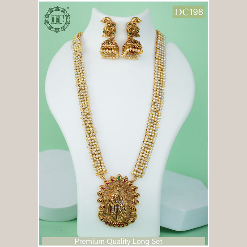 Diksha Collection Gold Plated Long Necklace Set