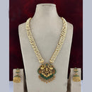 Diksha Collection Gold Plated Temple Long Necklace Set
