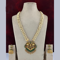 Diksha Collection Gold Plated Temple Long Necklace Set