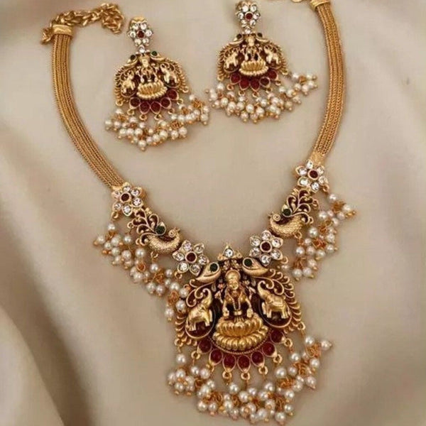 Alyesha Copper Gold Plated Necklace Set