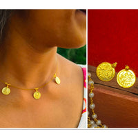 Locketto Classic Coin Design Invisible Necklace Set