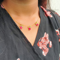 Locketto Pink American Daimond invisible Necklace