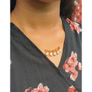 Locketto Elegant Red American Diamond Invisible Necklace