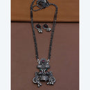 HR Sales Oxidised Plated Traditional Pota Stone Mangalsutra